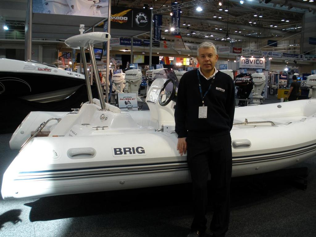 Sirocco Marine's Neil Webster, ready to go for Sydney 2014. - Sydney Boat Show © Supplied .